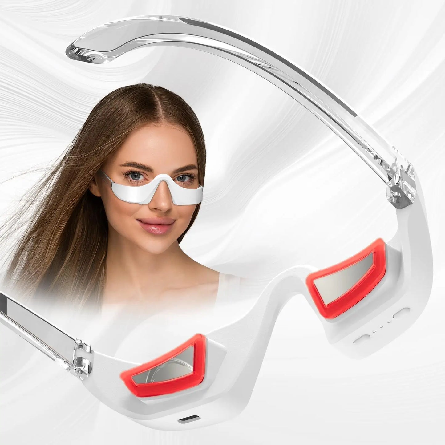 Appareil de beauté sous les yeux Photon LED 3 en 1, masseur oculaire anti cerne.