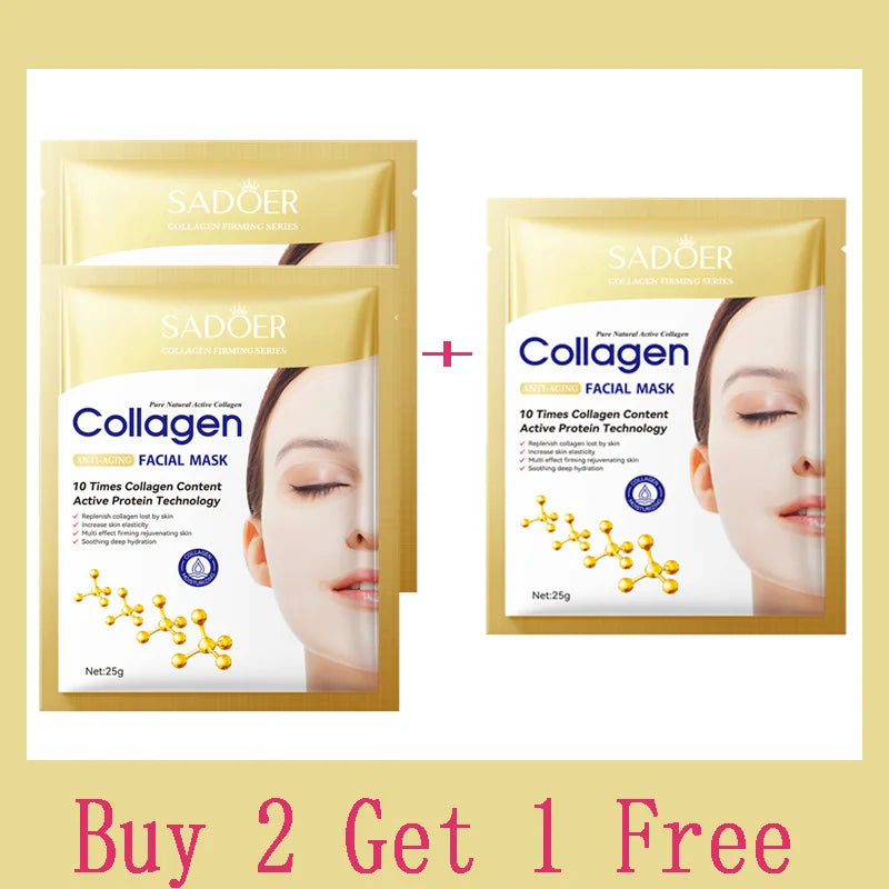 MASQUE FACIAL AU COLLAGENE ANTI RIDE ET VIEILLISSEMENT