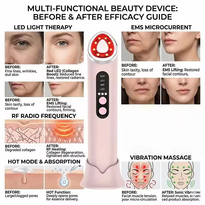 Anti-Falten-Gesichtspflegegerät, EMS-Mikrostrom, Lifting-Massagegerät, Hautpflege
