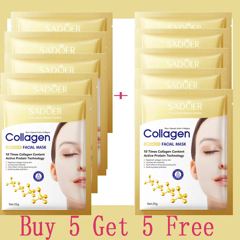 MASQUE FACIAL AU COLLAGENE ANTI RIDE ET VIEILLISSEMENT